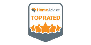 Badge reflecting Airbourne Air as a HomeAdvisor Top Rated HVAC company